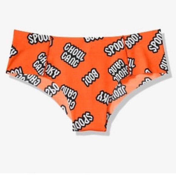 🎃 Halloween Panty VS PINK XS No-Show CHEEKSTER BOO SPOOKY GHOUL GANG 🕸🕷👻💀🎃 - Picture 1 of 11